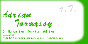 adrian tormassy business card