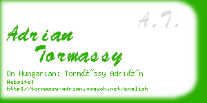 adrian tormassy business card